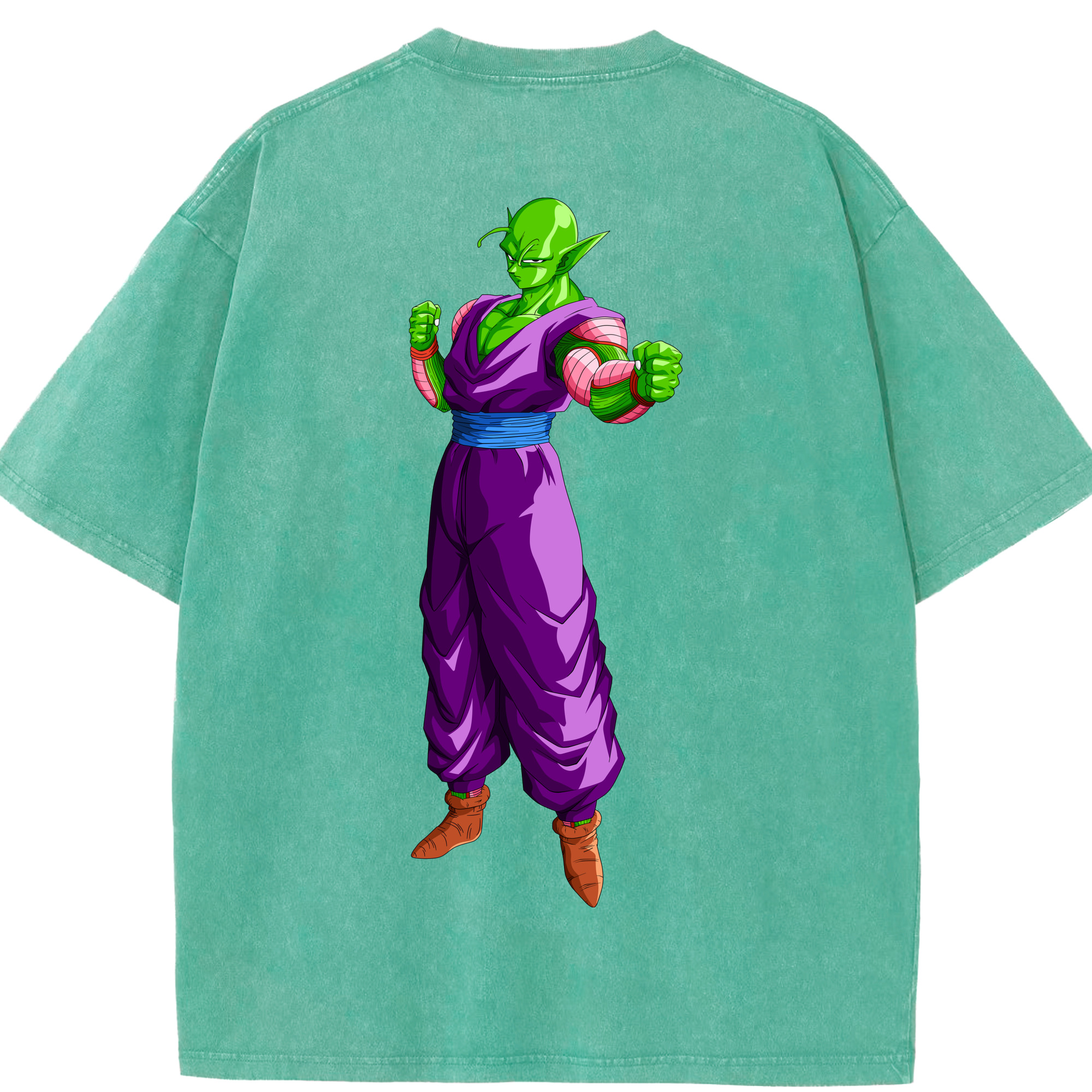 （画像用） ドラゴンボール ピッコロ DRAGON BALL Piccolo 綿100% ヴィンテージ風 半袖Tシャツ（背面プリント）
